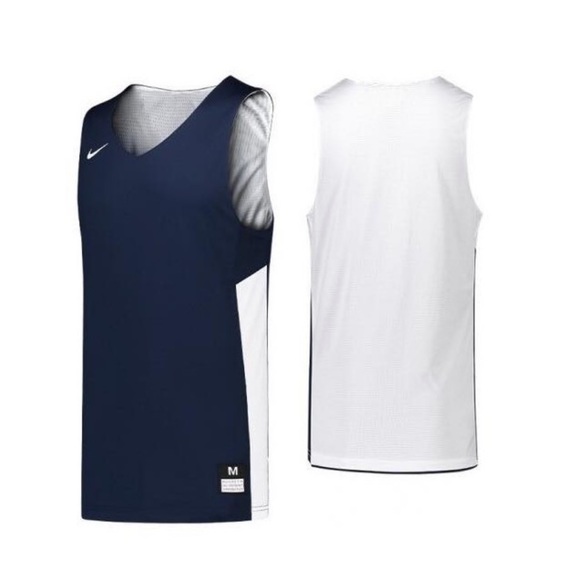 NIKE MEN’S REVERSIBLE TANK  Basketball Jersey Navy - Picture 1 of 9